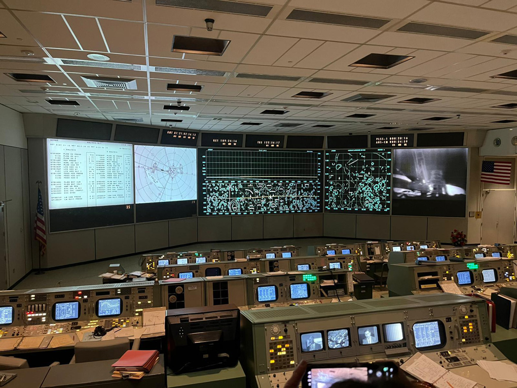 Control centre filled with screens and computers