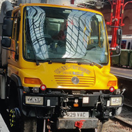 Picture of drain cleaning trucks at Marylebone train station