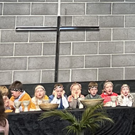 Altar in a brutalist church