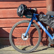Bike with bags on it