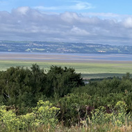 A colourful morning over the Heswall estuary looking into Wales.