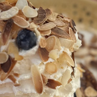 A crepe with whipped cream