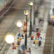 View of an HO guage station at the HO Museum in Florence