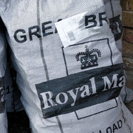 Seven Royal Mail sacks bursting with parcels