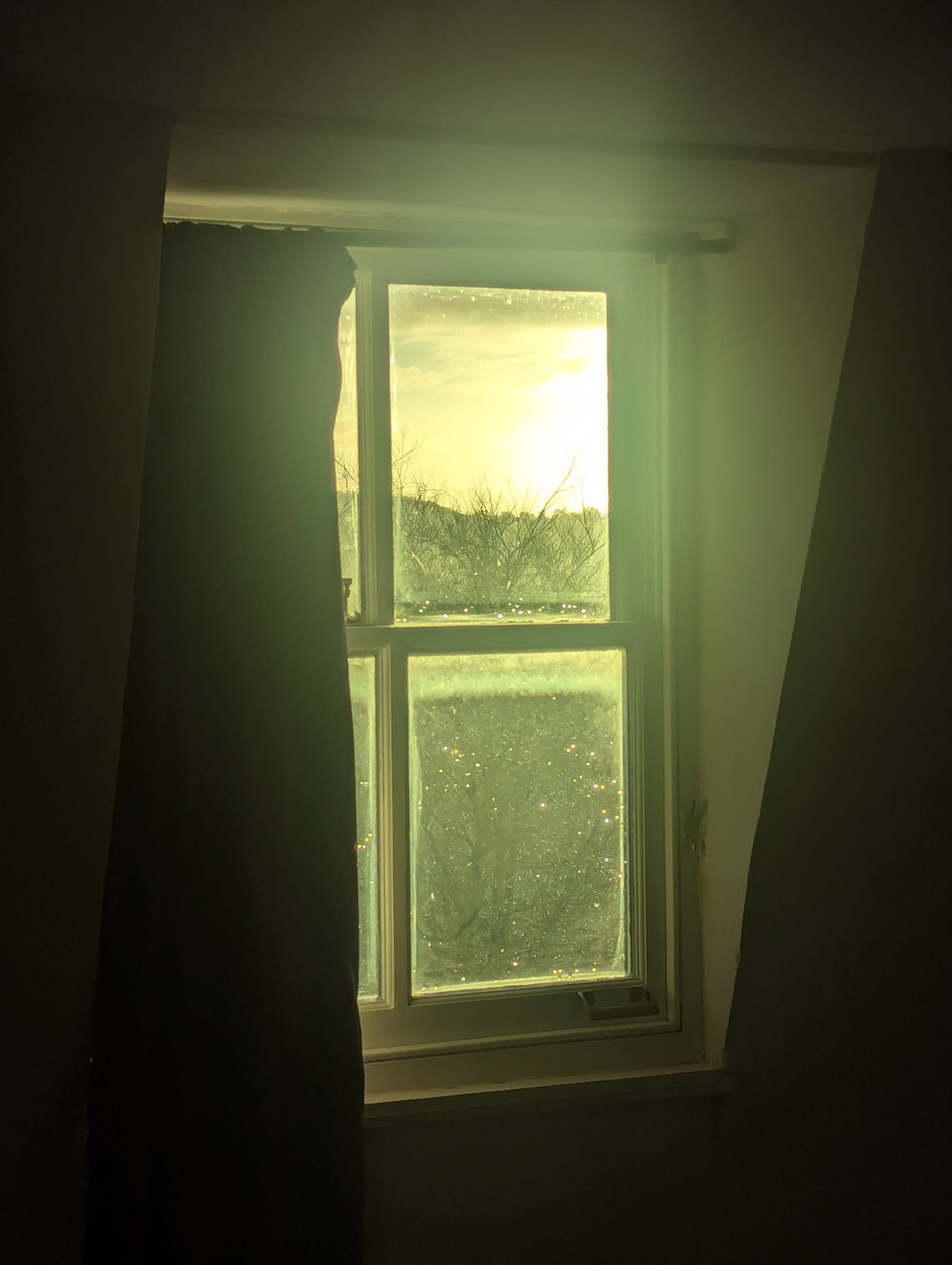 Morning light pouring through a window