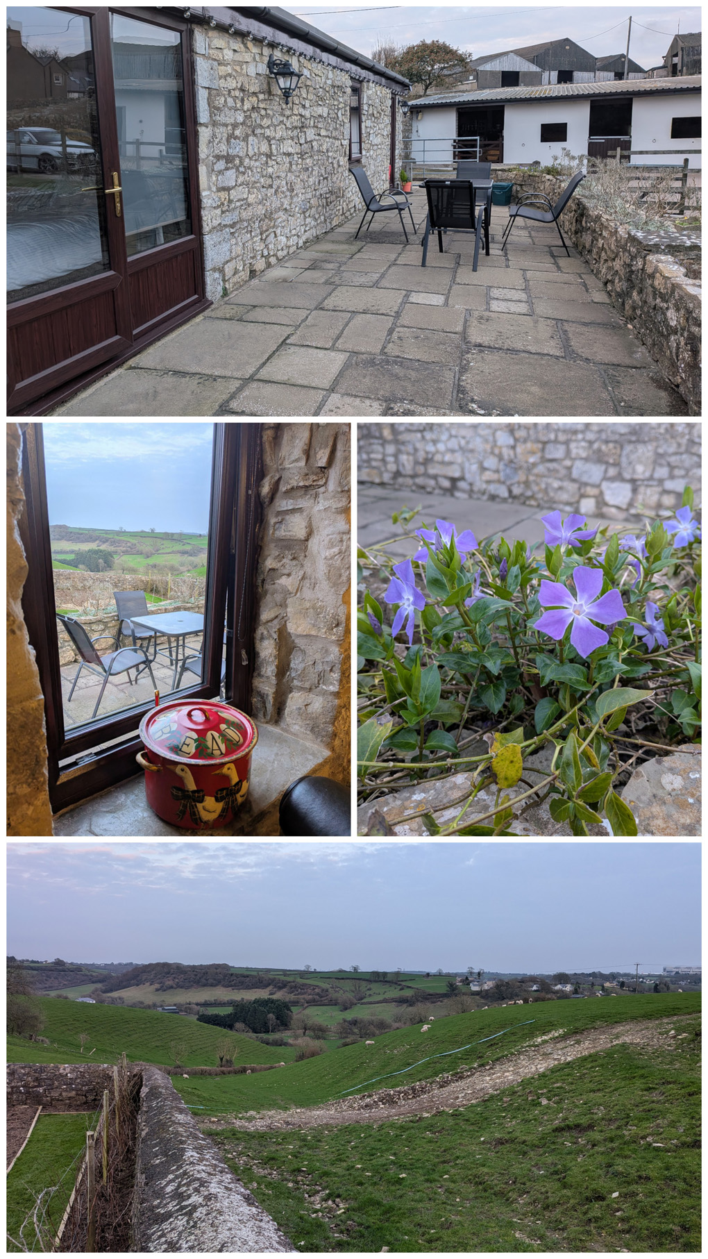 A collage of views in the Welsh countryside, near Cardiff