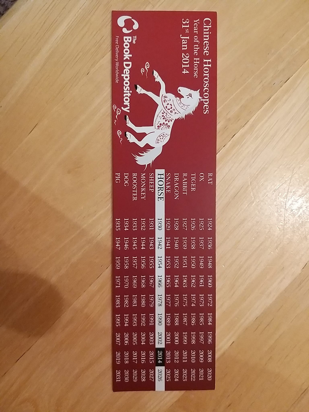 Chinese horoscopes by year bookmark