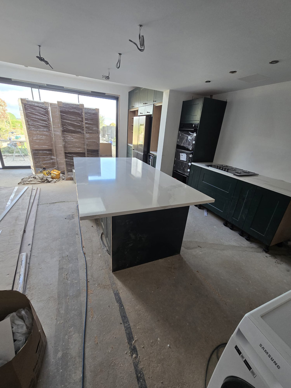 Kitchen under construction