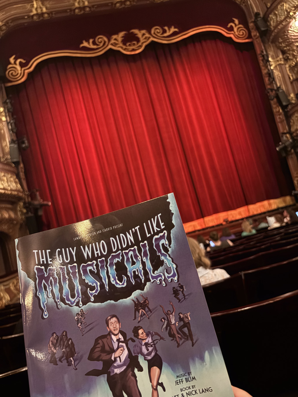 A portrait shot of a theatre programme saying 
