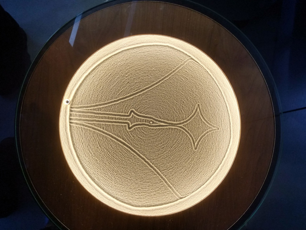 A symbol draw in sand