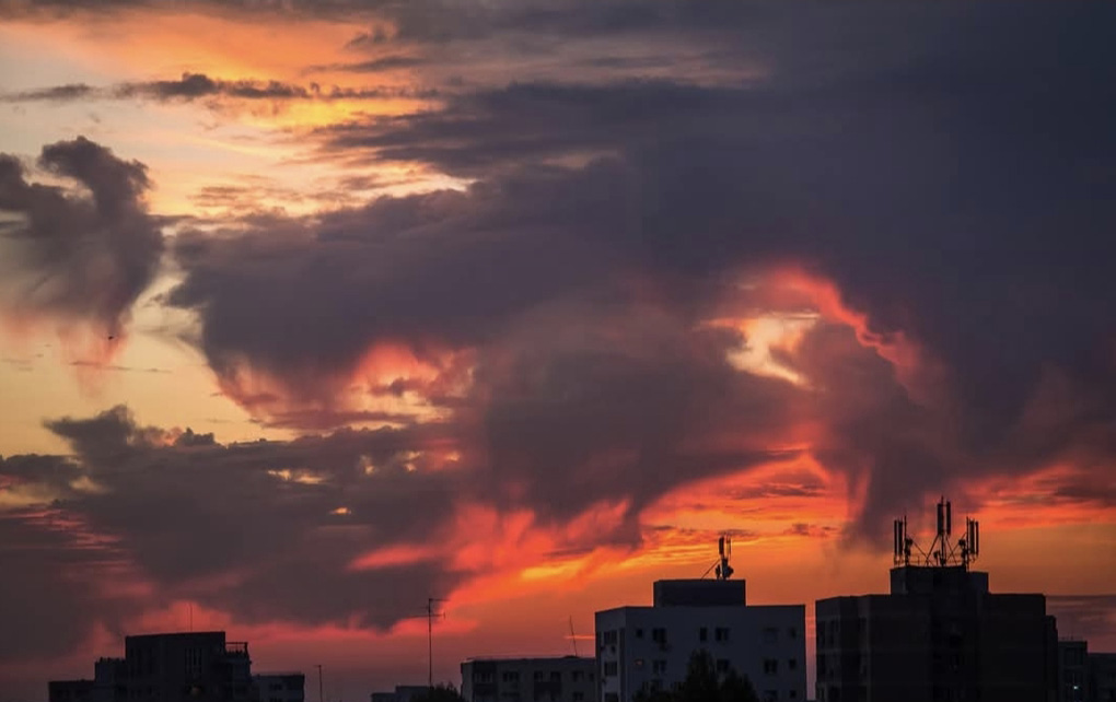 Sunset after rain