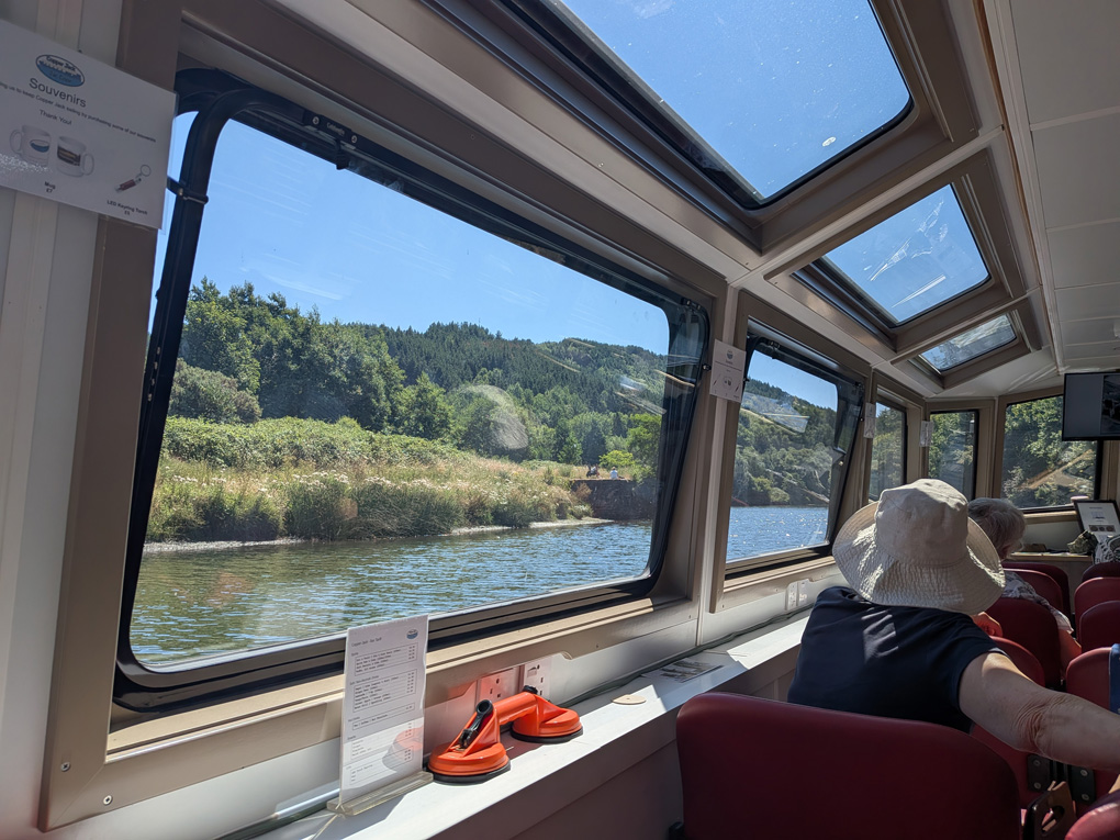 A picture from a boat, showing part of the River Tawe, Swansea.