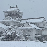 Japanese castle in the snow