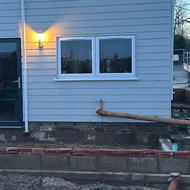 House with building works starting