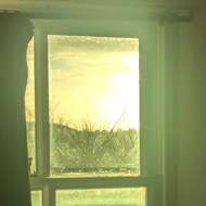Morning light pouring through a window