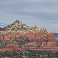 View of mountain scape in Sedona