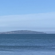 View of the northern Irish coastline in the sunshine