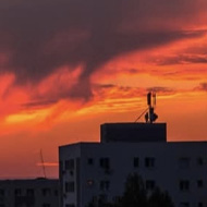 Sunset after rain