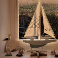 sunrise colours, wooden ship