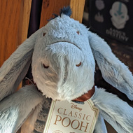 Soft toy Eeyore sat on a table